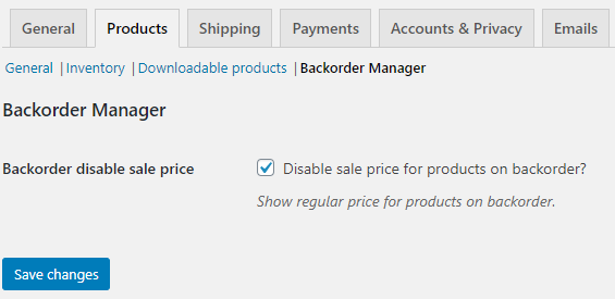 WooCommerce Backorders Disable Sale Price